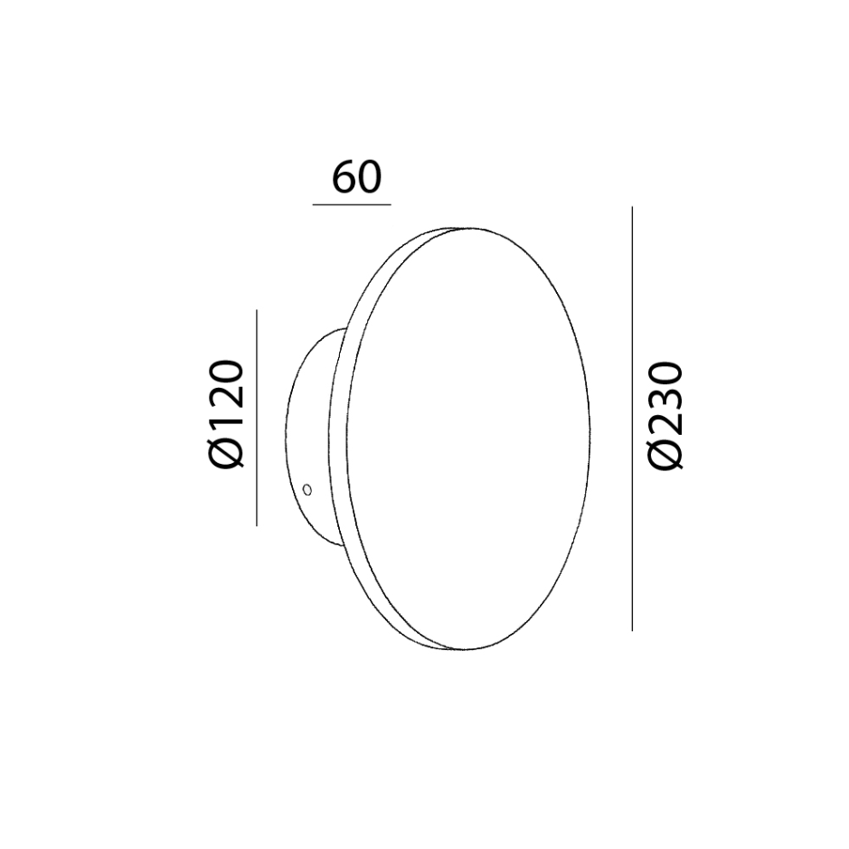 LTX Button RM, Venkovní nástìnné svítidlo 23cm, 14W, 3000K, IP54, zlatá