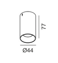 LTX Urban 1, Venkovní stropní svítidlo, LED 4W, 3000K, 113lm, IP65, Grafitová