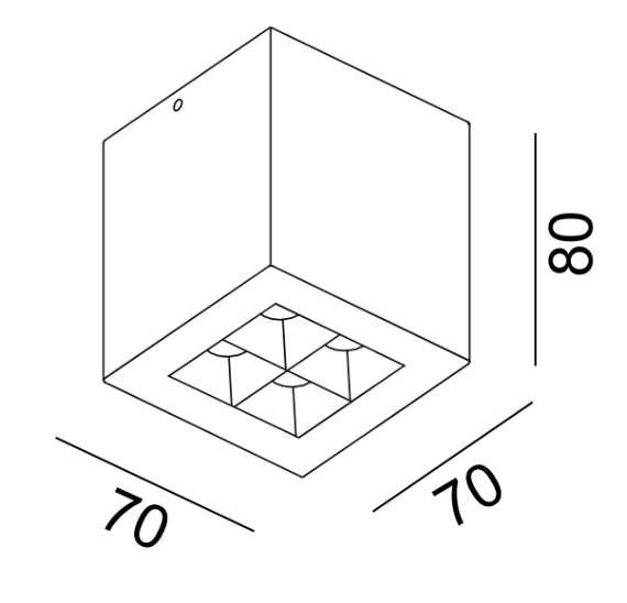 LTX BIM70 S, Venkovní stropní svítidlo, LED 8,4W, 3000K, 776lm, IP65, Šedá
