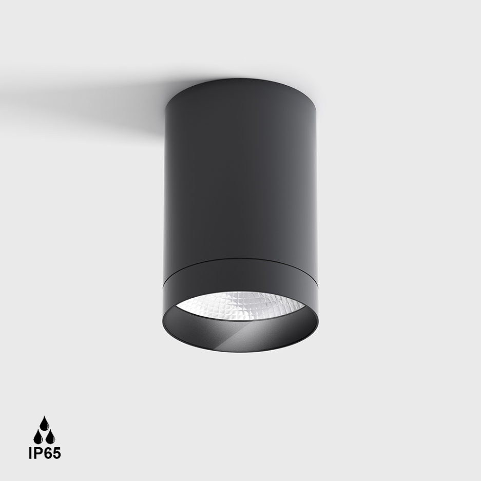 LTX BARREL76 S, Venkovní stropní svítidlo, LED 9W, 3000K, 1200lm, IP65, Šedá