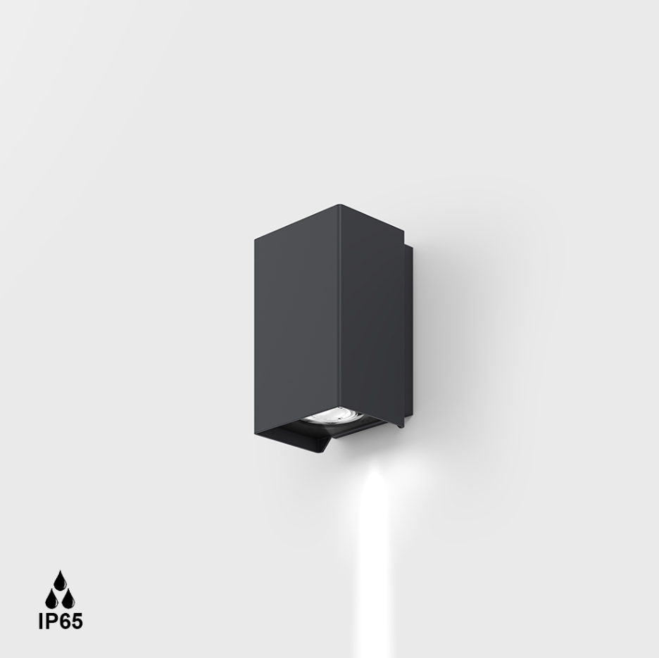 LTX Brick 1, Venkovní nástìnné svítidlo, LED 4W, 3000K, 314lm, IP65, Grafitová