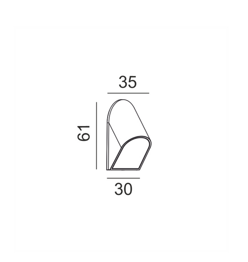 LTX Bevel, Venkovní nástìnné svítidlo LED 3W, 3000K, 137lm, IP65, Grafitová
