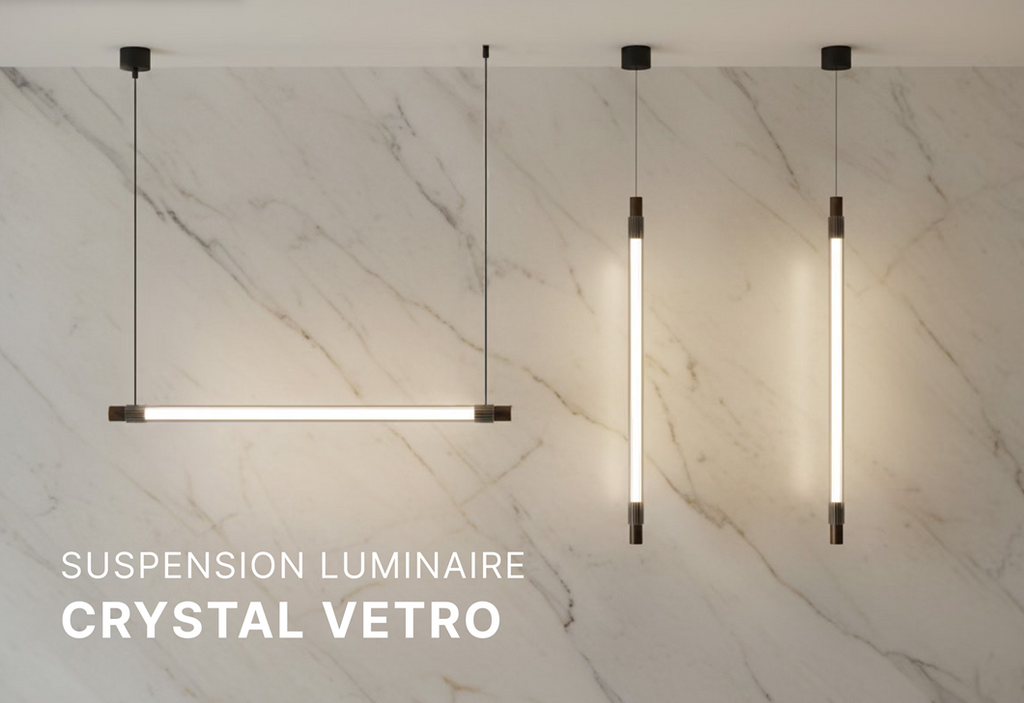 LTX Crystal Vetro, Závìsné svítidlo 80cm,o4cm, LED 10W, 1800-3000K, 476lm, DC24V, Sklo/Mosaz